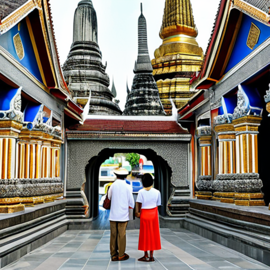태국의 예술적 이벤트 - "Bangkok Art Biennale, diverse art installations at Wat Arun, fully clothed visitors, safe for work,...